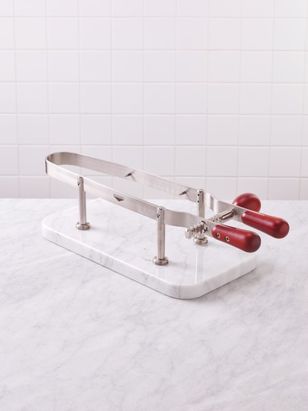 Ferma Prosciutto Inox Base Marmo 24x45x15cm