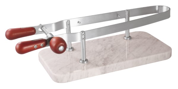 Ferma Prosciutto Inox Base Marmo 24x45x15cm