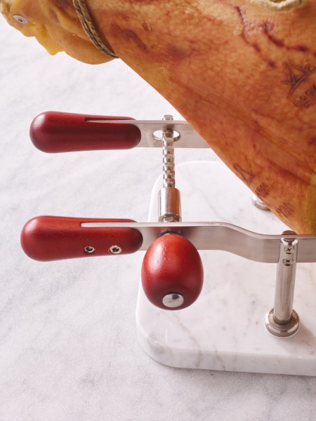 Ferma Prosciutto Inox Base Marmo 24x45x15cm