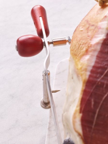 Ferma Prosciutto Inox Base Marmo 24x45x15cm