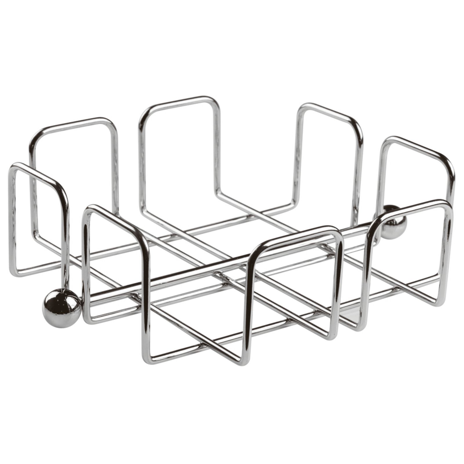 Portatovaglioli Filo Inox Cromato 19X19X6,5cm