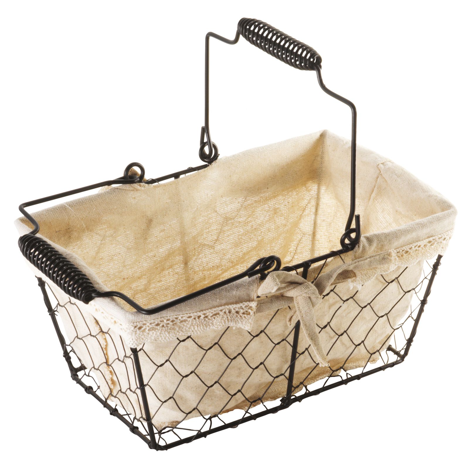 Cestino pane rettangolare in filo 25x5,5cm