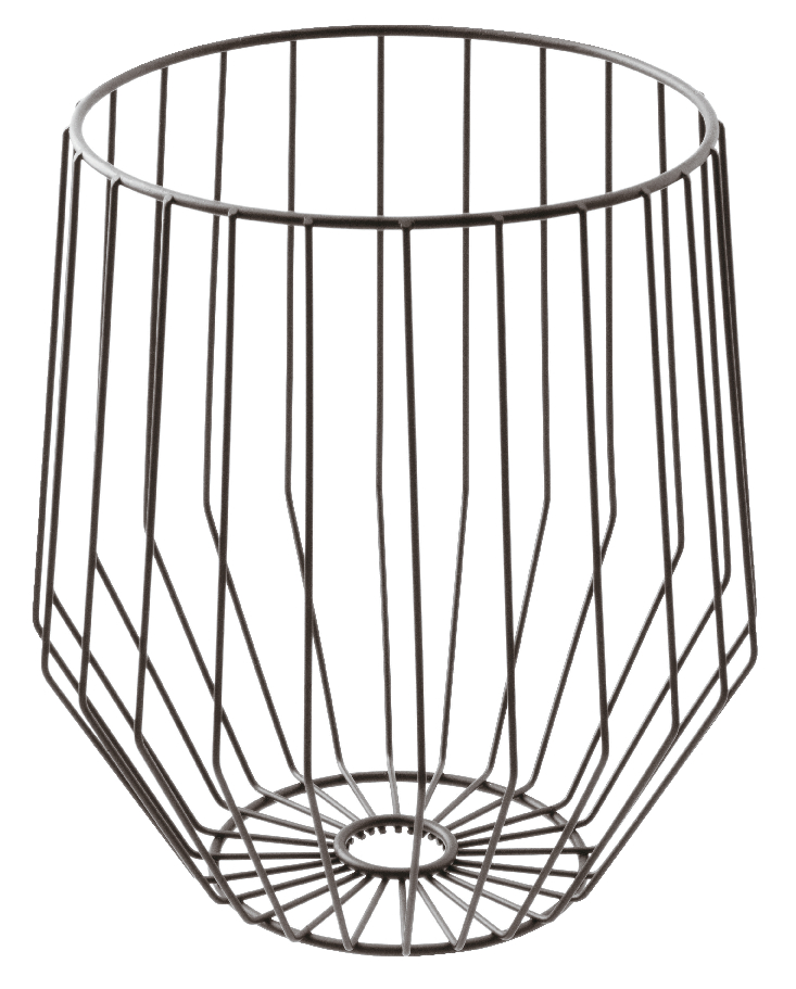 Cesto porta frutta filo nero Ø23cm h25cm
