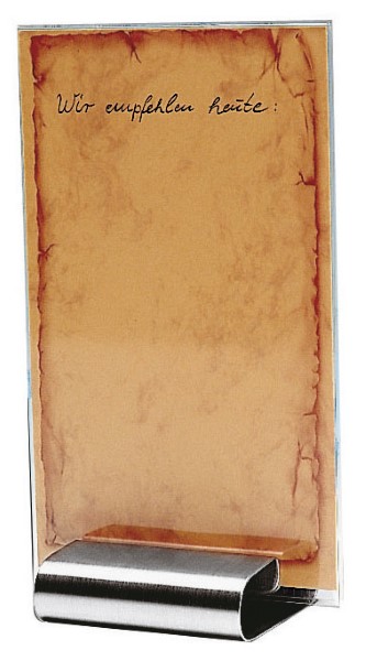 Porta Menu' Inox