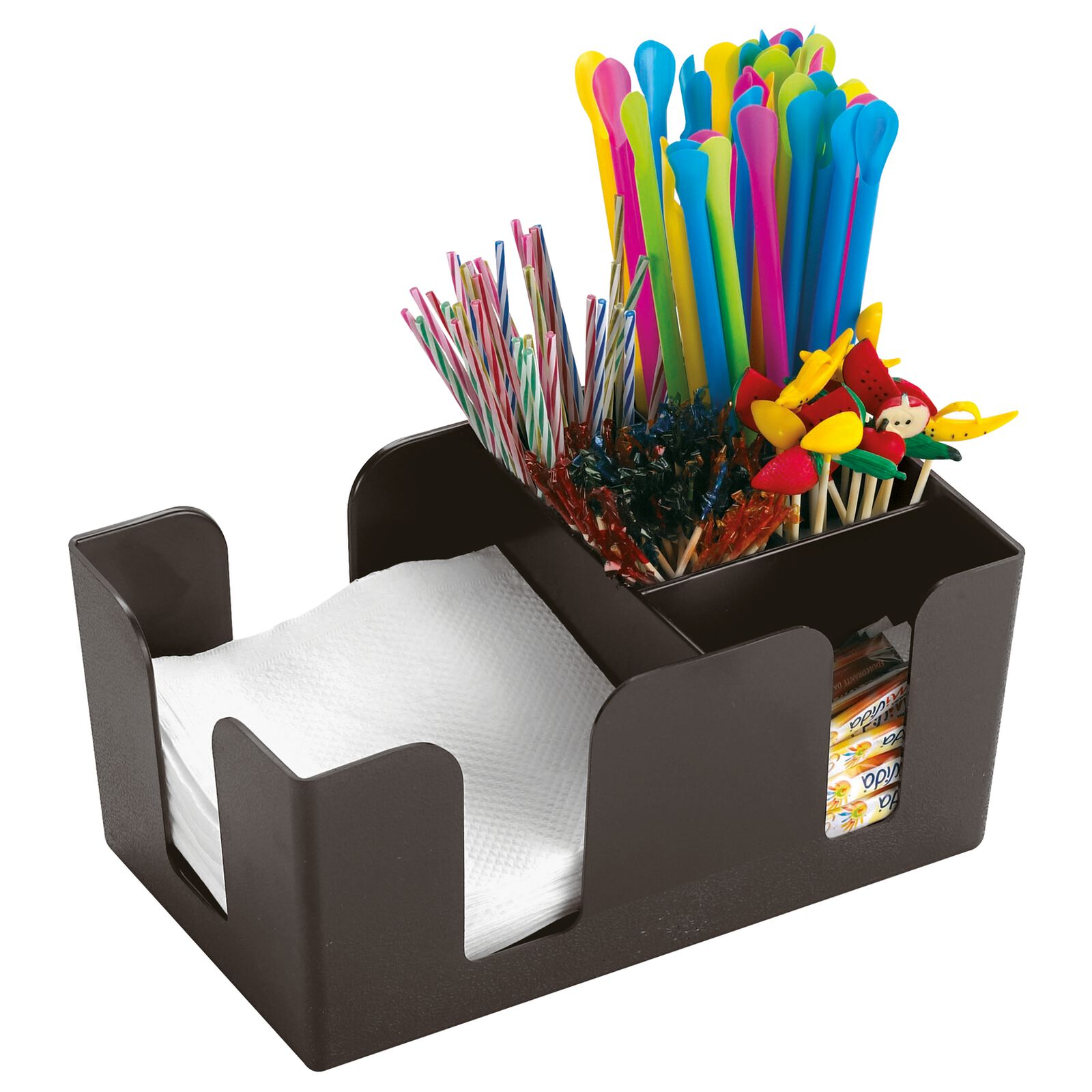 Portaoggetti da bar scomparti 24x14,5cm h11cm