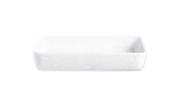 Pirofila Cordonata Cm 25X20X7 Porcellana Bianco