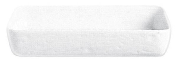 Pirofila Cordonata Cm 44X32X6 Porcellana Bianco