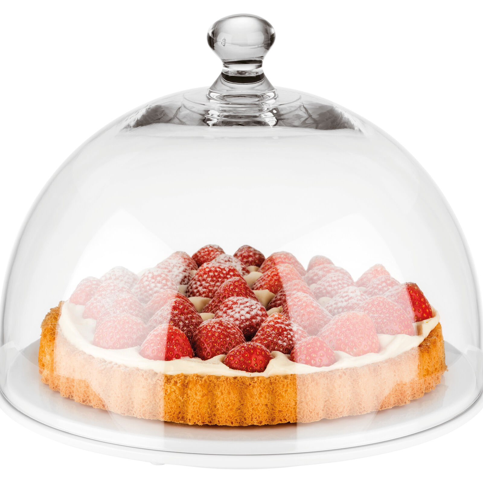 Piatto Torta Ø Cm 31 H 4 Melamina Bianco