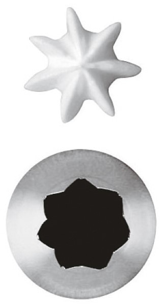 Set 6 Pz Bocchette Foro A Stella Mm 18 - 7 Punte