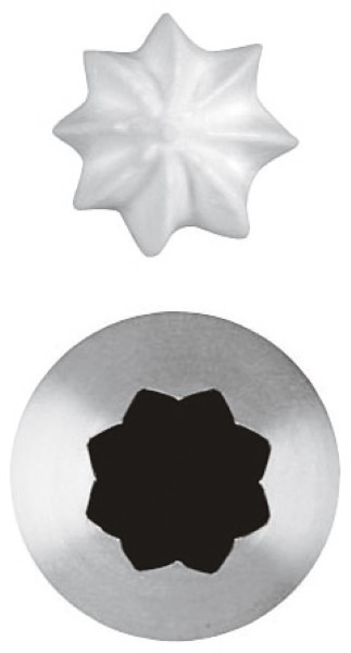 Set 6 Pz Bocchette Foro A Stella Mm 18 - 8 Punte