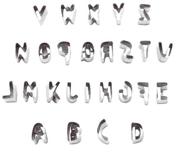 Tagliapasta Alfabeto ø12 h2cm 26pz