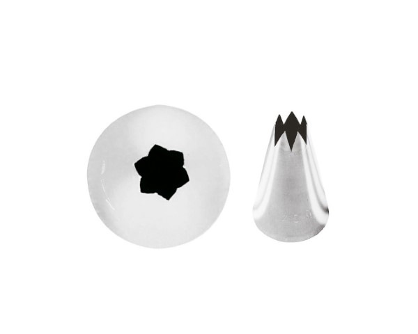 Conf 6 Pz Bocchette Foro A Stella Mm 2 Inox