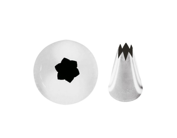 Conf 6 Pz Bocchette Foro A Stella Mm 4 Inox