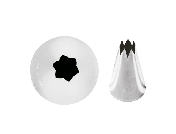 Conf 6 Pz Bocchette Foro A Stella Mm 6 Inox