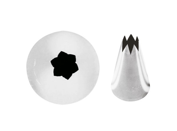 Conf 6 Pz Bocchette Foro A Stella Mm 8 Inox