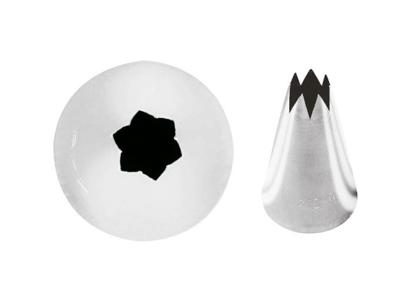 Conf 6 Pz Bocchette Foro A Stella Mm 10 Inox