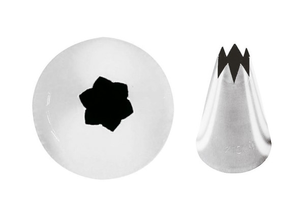 Conf 6 Pz Bocchette Foro A Stella Mm 12 Inox