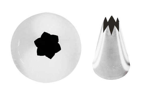 Conf 6 Pz Bocchette Foro A Stella Mm 14 Inox