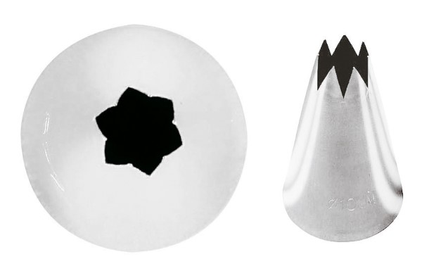Conf 6 Pz Bocchette Foro A Stella Mm 16 Inox