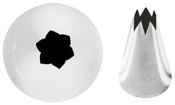 Conf 6 Pz Bocchette Foro A Stella Mm 18 Inox