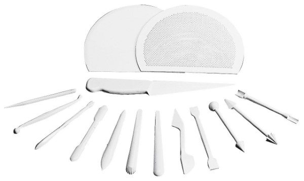 Set 14 Pz Per Decorazione Plastica