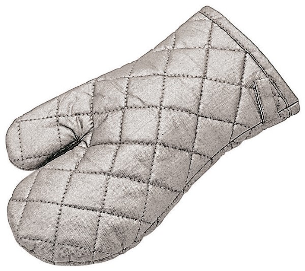 Guanto Forno cotone 28cm argentato