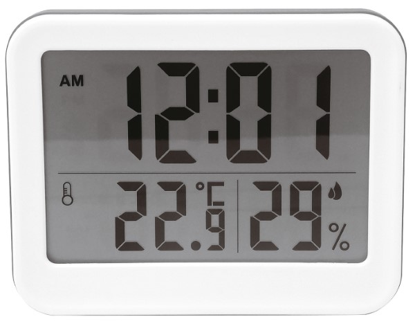 Termoigrometro digitale con orologio