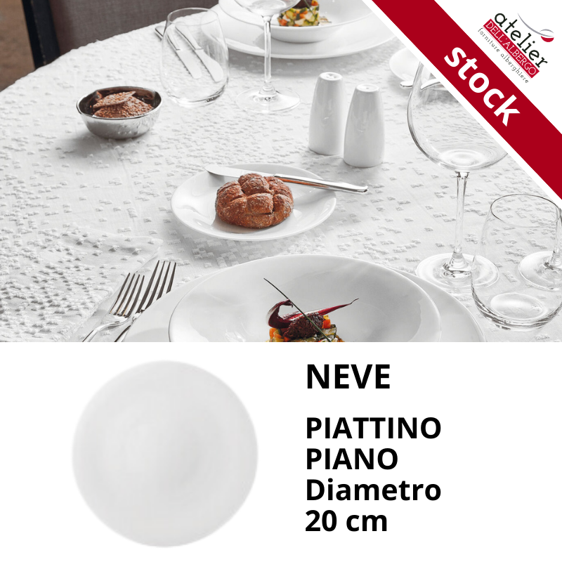 Piatto Piano Cm 20 Neve Bone China