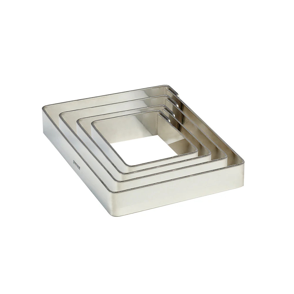 Fascia inox quadrata 12 h2cm