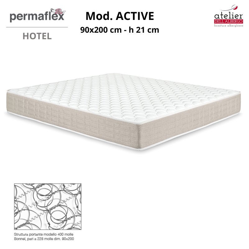 MATERASSO ACTIVE MOLLE BONNEL 90x200xH21cm