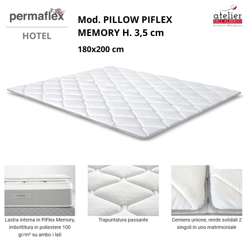 PILLOW PIFLEX MEMORY 180x200 H. 3,5cm