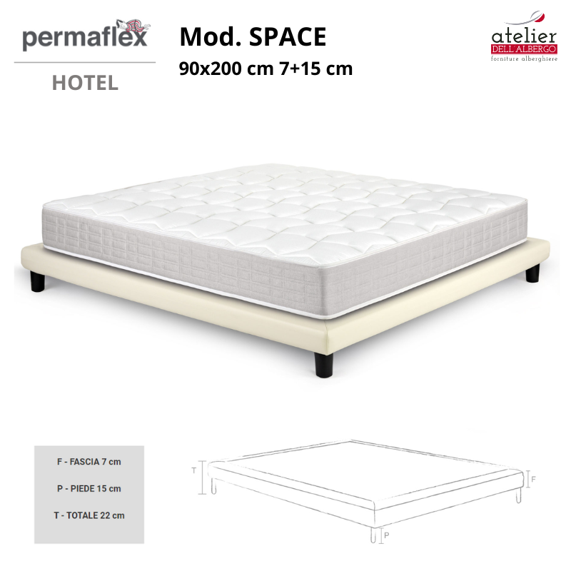 SOMMIER 90x200 H7 SPACE RIVESTIMENTO TEX GAZEBO