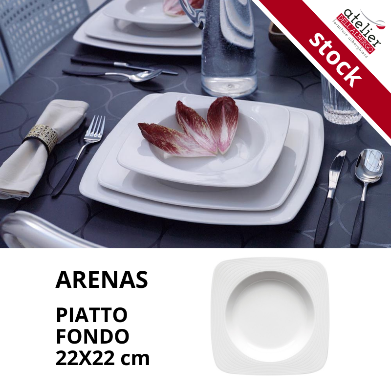 Deep plate DECOR LINES  22x22 cm   ARENAS