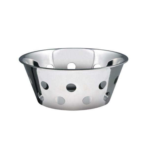 Cestino pane forato Ø 20cm acciaio inox