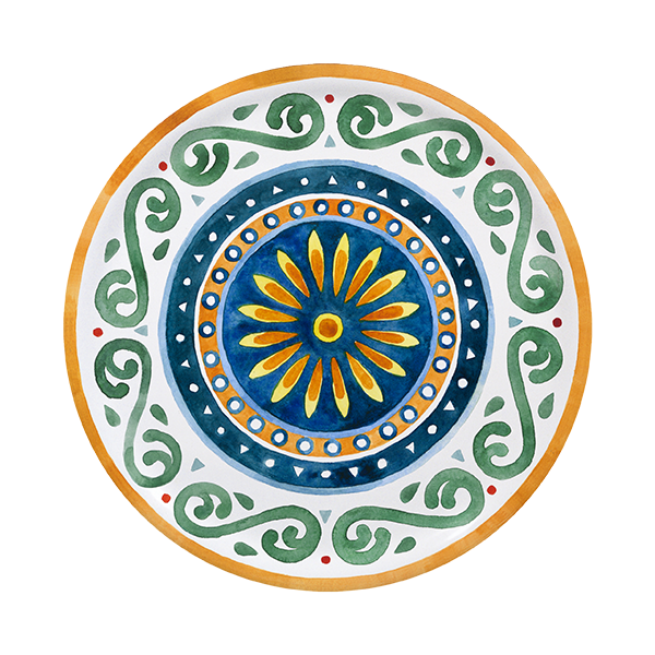 CAPRI Piatto Pizza 33 cm decorato