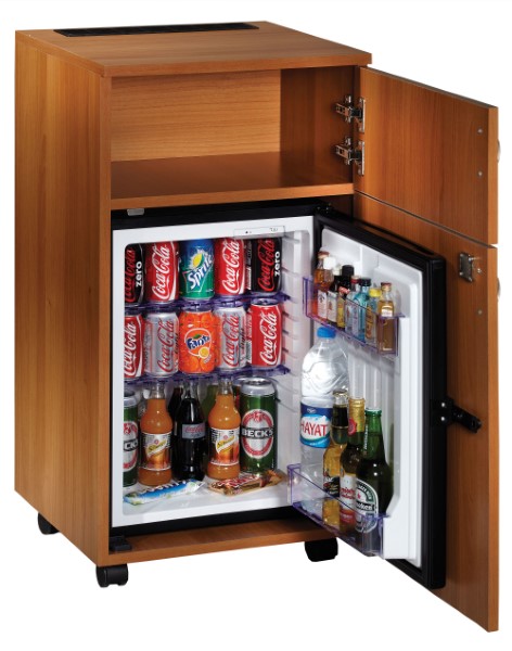 F40MEL Minibar ad assorbimento 40l mobile noce