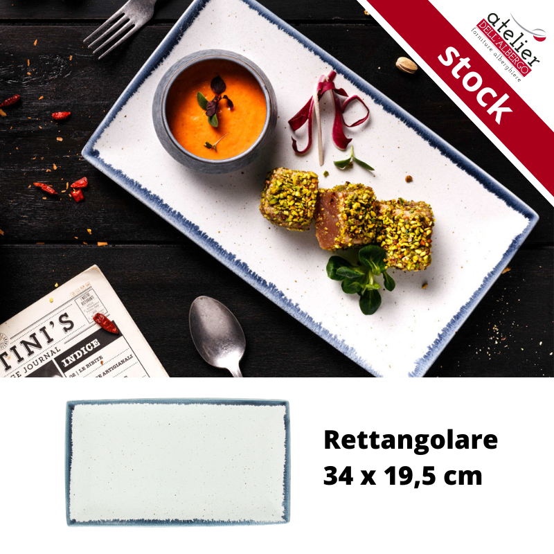 PIATTO RETT. CM 34X19,5 ORGANICA MARE