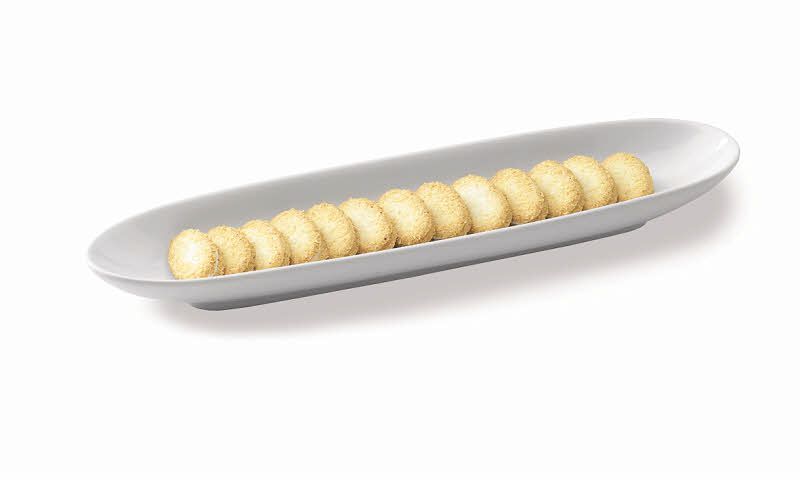 Portagrissini 36x9cm porcellana bianca