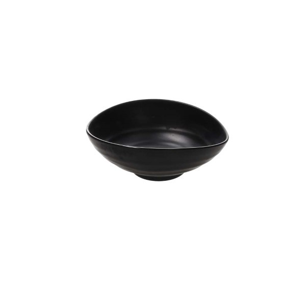 BOWL OVALE C/P CM 24X20 H9 SHOW PLA NERO