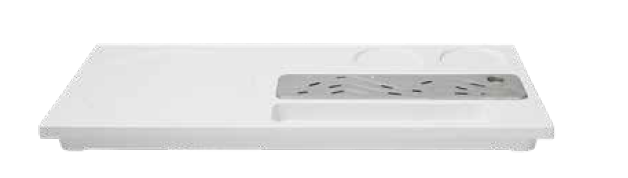 VASSOIO PER BOLLITORE, BIANCO 45 X 20 CM