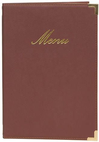 CLASSIC Porta Menu semilpelle A5 rosso